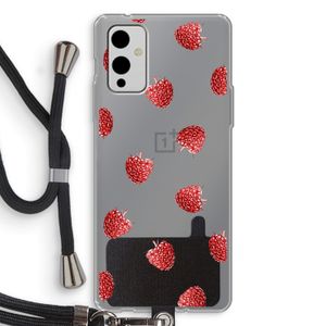 Framboosjes: OnePlus 9 Transparant Hoesje met koord