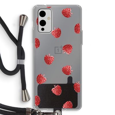 Framboosjes: OnePlus 9 Transparant Hoesje met koord