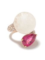 De Grisogono "bague en or rose 18ct à ornements en quartz, rhodolite et diamant"