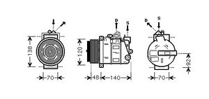 COMPRESSOR MBW203/W209 18i 02- 3000K393