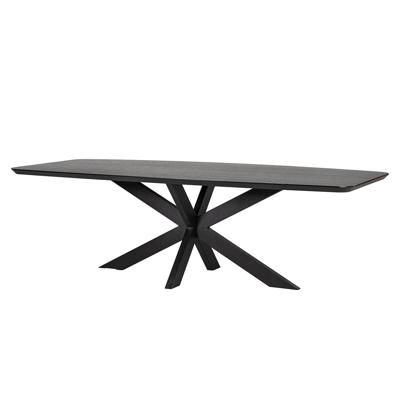 Richmond Deens Ovale Eettafel 'Bonvoy' Eiken, 235 x 100cm, kleur Zwart