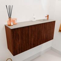 Toiletmeubel Mondiaz Joya Dlux | 90 cm | Meubelkleur Ruby | Faye wastafel Opalo Wasbak Rechts | 1 kraangat