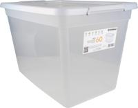 DONAU Home opbergdoos, 60 liter, transparant