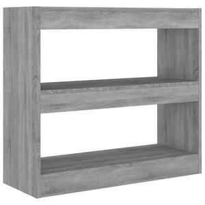 vidaXL Boekenkast/kamerscherm 80x30x72 cm grijs sonoma eikenkleurig