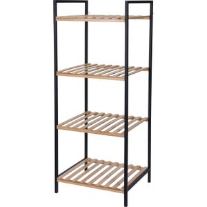 Bamboe houten badkamer kastje/trolley 95 cm