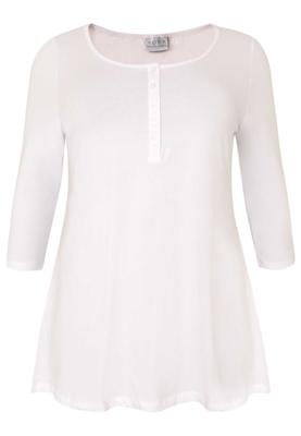 Yoek Tuniek flare fit knopen | Wit | Maat 58/60