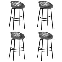 Barstoelen 4 st grijs
