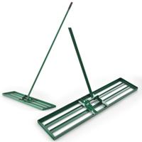 Gazon Nivelleerhark 106 x 25 cm Metalen Tuinhark met Ergonomische Handgreep Gazon Nivelleerwerktuig voor Binnentuin