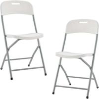 Set van 2 klapstoelen - gepoedercoat stalen frame - 42 x 42 x 87 cm - Buisstaal Ø 19 x 1 mm