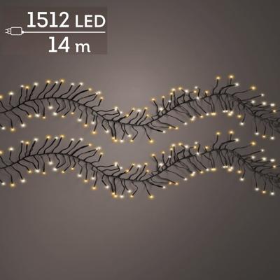 LED clusterverlichting warm wit / klassiek warm 1512 lampjes