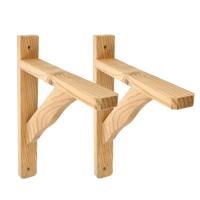 AMIG Plankdrager/planksteun van hout - 2x - lichtbruin - H320 x B280 mm - Tot 105 kg - thumbnail