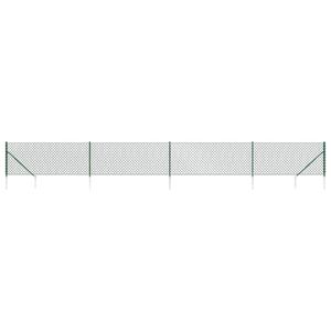 The Living Store Gaashek Groen 1x10m - 60x60mm Staal met PVC-coating Duurzaam materiaal In elkaar grijpend
