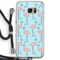Anything Flamingoes: Samsung Galaxy S7 Edge Transparant Hoesje met koord