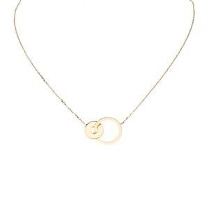 Glow 202.2051.45 Ketting Cirkels geelgoud 45 cm