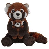 Pluche familie Rode Pandas knuffels van 22 cm   -