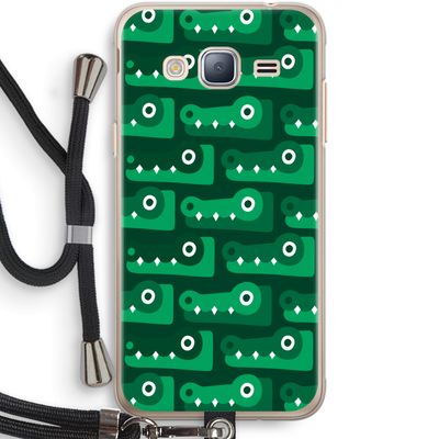 Crocs: Samsung Galaxy J3 (2016) Transparant Hoesje met koord