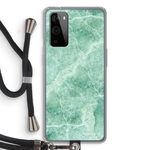 Groen marmer: OnePlus 9 Pro Transparant Hoesje met koord