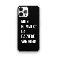 Da ziede van hier - Zwart: iPhone 12 Pro Max Transparant Hoesje Da ziede van hier - Zwart: iPhone 12 Pro Max Transparant Hoesje