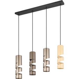 LED Hanglamp - Trion Meser - GU10 Fitting - 4-lichts - Rechthoek - IP20 - Meerkleurig - Metaal
