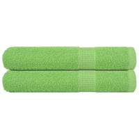 VidaXL Saunahanddoeken 2 st 80x200 cm 360 g/m² 100% katoen appelgroen VidaXL Saunahanddoeken 2 st 80x200 cm 360 g/m² 100% katoen appelgroen