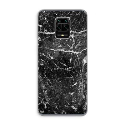 Zwart marmer: Xiaomi Redmi Note 9 Pro Transparant Hoesje