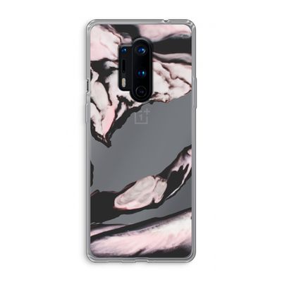 Roze stroom: OnePlus 8 Pro Transparant Hoesje