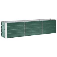 Plantenbak verhoogd 240x40x45 cm gegalvaniseerd staal groen