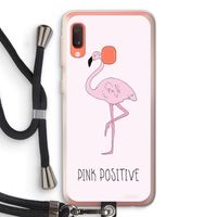 Pink positive: Samsung Galaxy A20e Transparant Hoesje met koord Pink positive: Samsung Galaxy A20e Transparant Hoesje met koord
