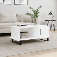 Salontafel 90x50x40 cm bewerkt hout wit