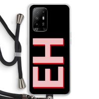 Monogram: Oppo A94 5G Transparant Hoesje met koord
