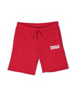 DSQUARED2 KIDS short de sport à logo imprimé - Rouge