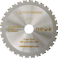 Rothenberger Zaagblad | buiten d. 125 mm aantal tanden 30 | gat d. 20 mm | 1 stuk - 1500003674 1500003674