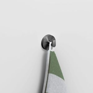 Handdoekhaak Clou Flat Set 2st Gunmetal Geborsteld PVD