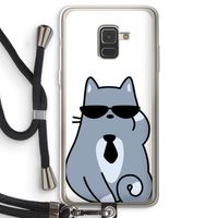 Cool cat: Samsung Galaxy A8 (2018) Transparant Hoesje met koord