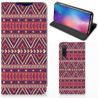 Xiaomi Mi 9 Hoesje met Magneet Aztec Paars