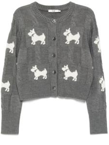 b+ab Graphic cardigan - Gris