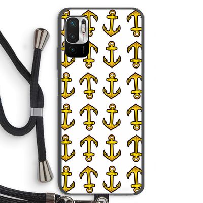 Musketon Anchor: Xiaomi Redmi Note 10 5G Transparant Hoesje met koord