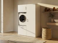 Kast WASHING 1 machine met kast 1 deur LARGE wit