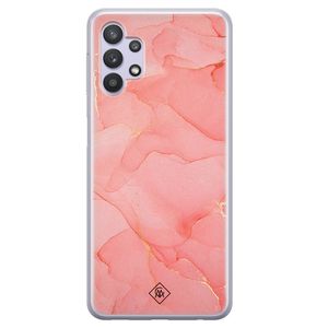 Samsung Galaxy A32 5G siliconen hoesje - Marmer roze