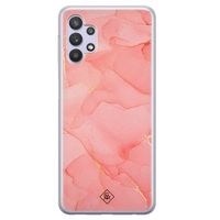 Samsung Galaxy A32 5G siliconen hoesje - Marmer roze Samsung Galaxy A32 5G siliconen hoesje - Marmer roze