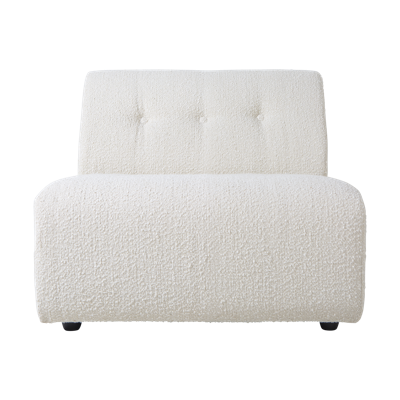 HKliving Vint bank middle Boucle Cream