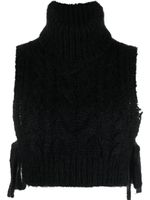 Cecilie Bahnsen haut Ivanka crop en maille - Noir Cecilie Bahnsen haut Ivanka crop en maille - Noir