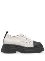 GANNI derbies en toile Creepers à lacets - Gris - thumbnail