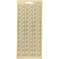 Creativ Company Stickers, hoeken, vel 10x23 cm, goud, 1 vel