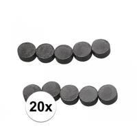Rayher hobby magneten - 10x - rond - knutsel/koelkast magneten - 8 x 4 mm