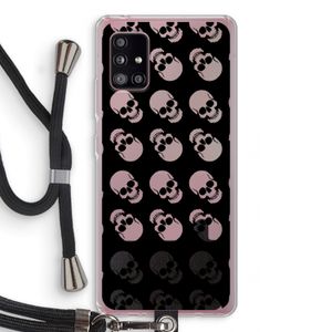 Musketon Skulls: Samsung Galaxy A51 5G Transparant Hoesje met koord