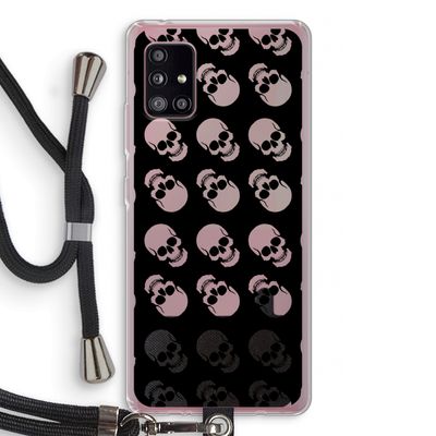 Musketon Skulls: Samsung Galaxy A51 5G Transparant Hoesje met koord