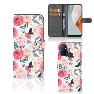 OnePlus Nord N100 Hoesje Butterfly Roses