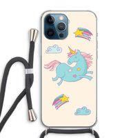 Vliegende eenhoorn: iPhone 12 Pro Max Transparant Hoesje met koord