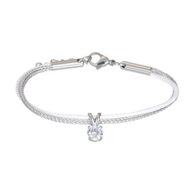 iXXXi Brace Armband met Stras Steentje Zilver / Wit